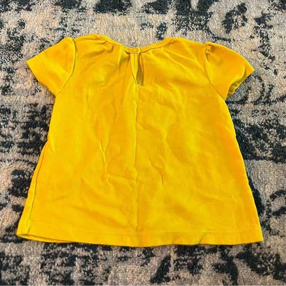 Petit Bateau Bird T-shirt, Yellow, Baby Girl 6m - Picture 4 of 5